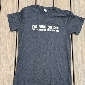 Bella Canvas Charcoal V-Neck Women's Tee with Fun Print